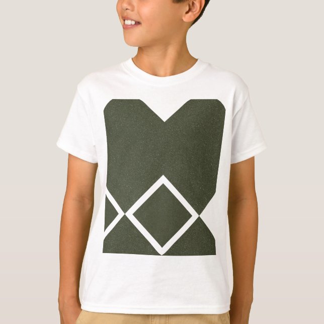 Moss Green Heart Angle Tee - T-Shirt (Devant)