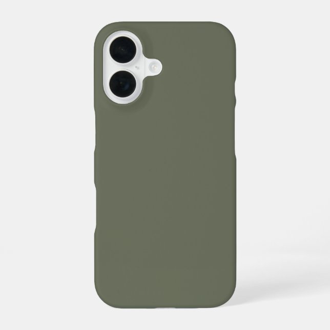 Moss Green iPhone 16 Coque personnalisable (Verso)