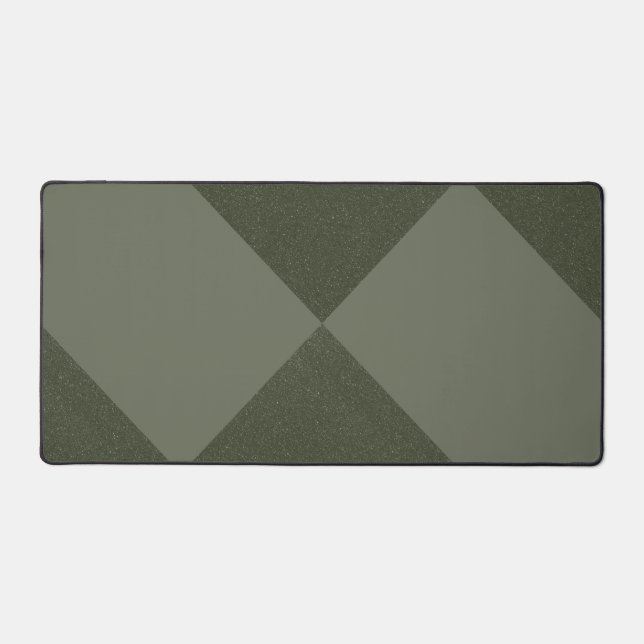 Moss Green Split Diamond Desk Mat - Personnalisabl (Recto)