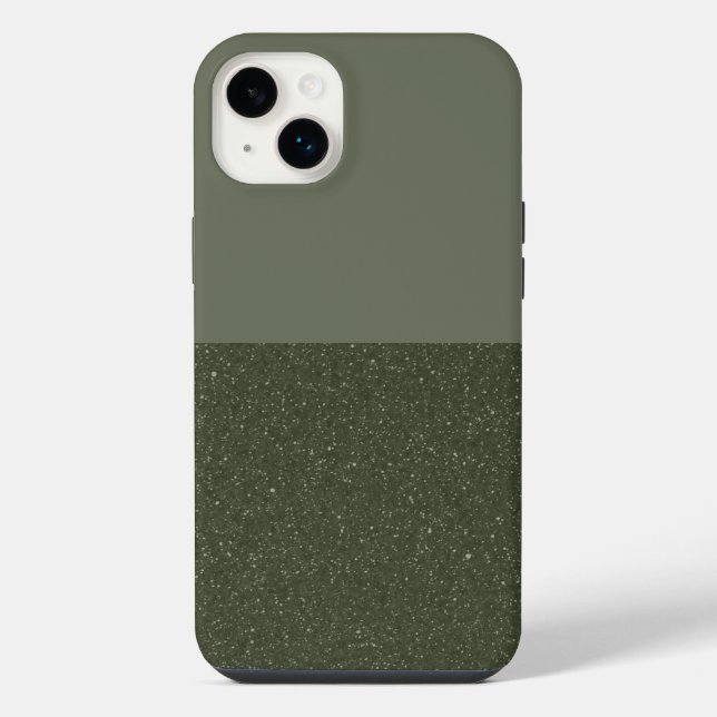 Moss Green Split iPhone 14 Plus Coque - Personnali (Verso)