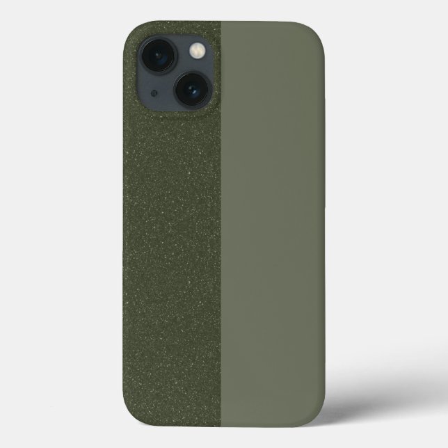 Moss Green Split Texture iPhone 13 Coque - Personn (Verso)