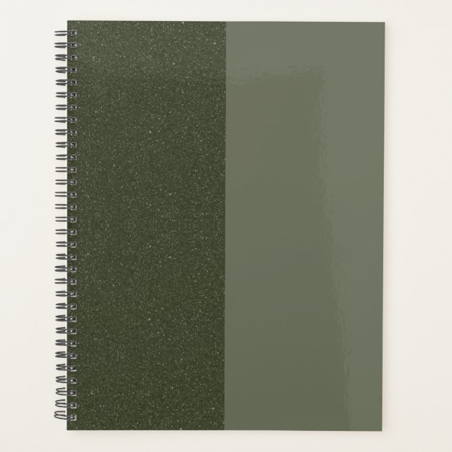 Moss Green Split Texture personnalisée Hebdomadair (Devant)