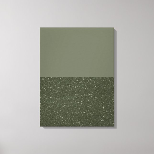 Moss Green Split Texture toile étirée (Recto)