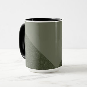 Moss Green + Texture Café Mug