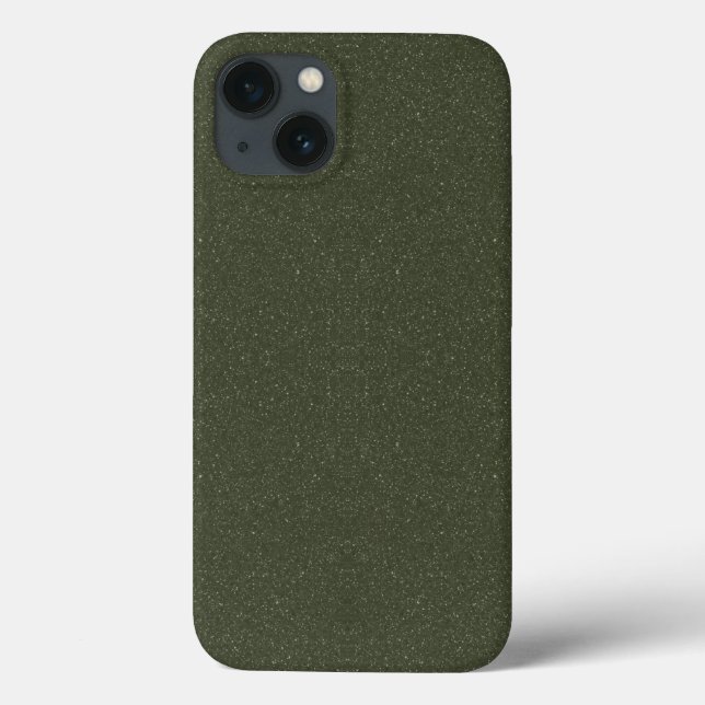 Moss Green Texture iPhone 13 Coque - Personnalisab (Verso)