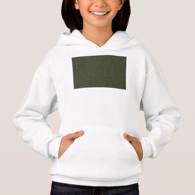 Moss Green Textured Kids Pullover Sweat - shirt à  (Devant)