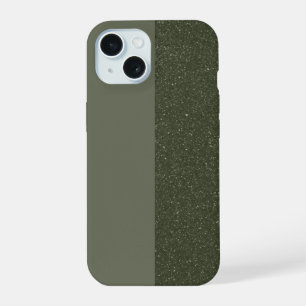 Moss personnalisé Vert Bruit Split iPhone 15 Coque