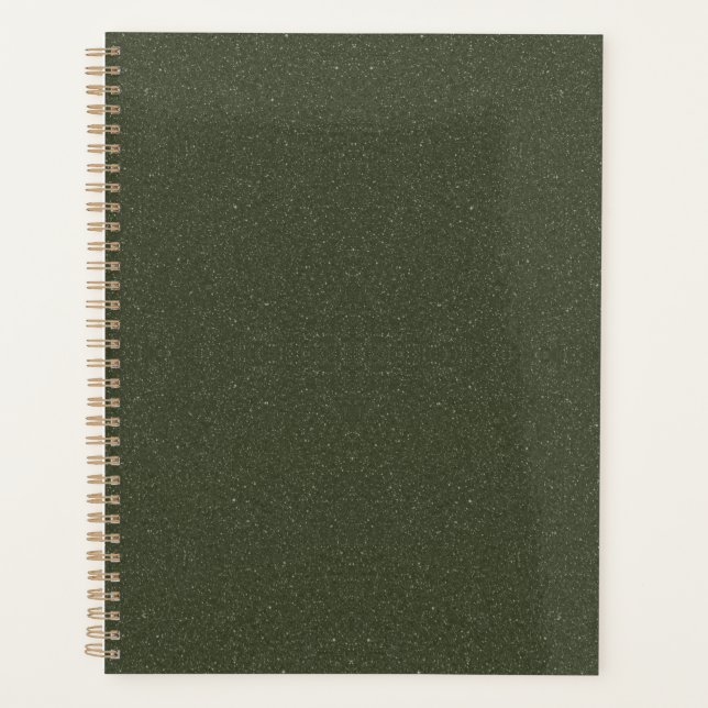 Moss texturé Vert personnalisé Planificateur hebdo (Devant)