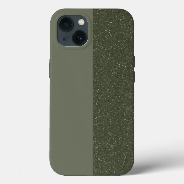 Moss vertical personnalisé iPhone 13 Coque vert (Verso)