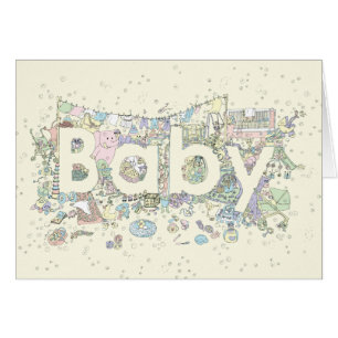 Mot Baby shower mignon Art Pastel Couleurs neutres
