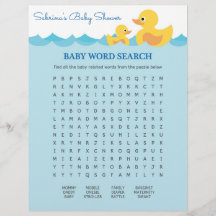 Mot bébé Recherche Baby shower de canard en caoutc