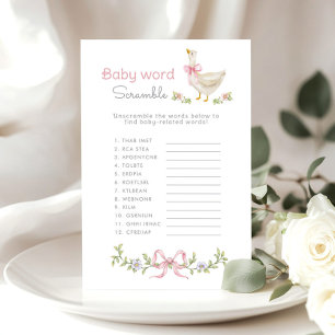 Mot bébé Scramble Goose Books baby shower jeu
