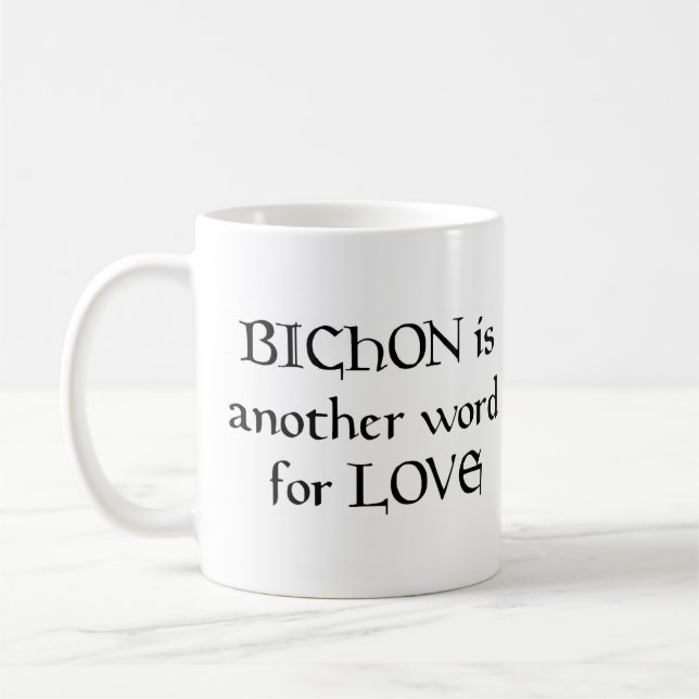 mot bichon café tasse (Gauche)