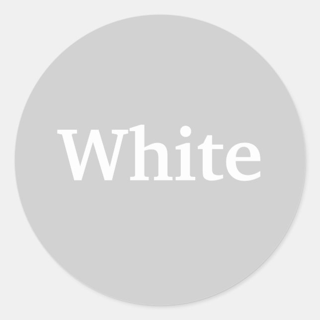 Mot couleur blanche sur Stickers gris (Devant)