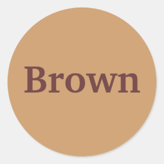 Mot couleur Brown sur Stickers Brown légers