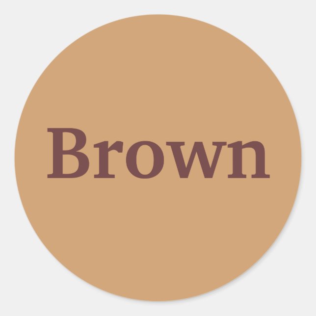 Mot couleur Brown sur Stickers Brown légers (Devant)