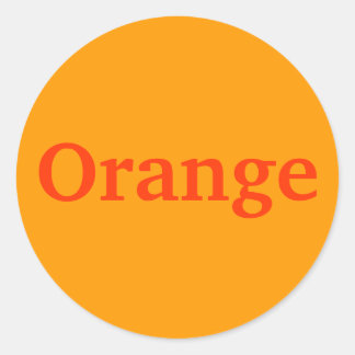 Mot couleur orange sur Stickers orange clair
