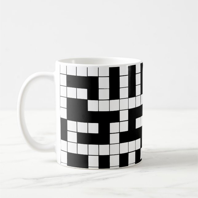 Mot-croisé noir et blanc Mug (Gauche)