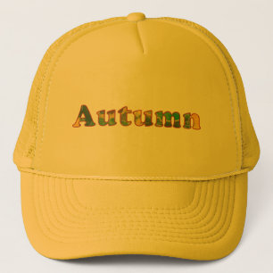 Mot d'automne en bouleau feuille Casquettes par Ch