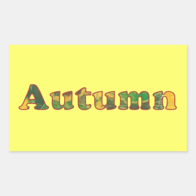 Mot d'automne en bouleau Stickers feuille par Cher (Devant)