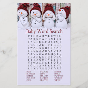 Mot de Baby shower Snowman Noël mignon Recherche