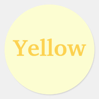 Mot de couleur jaune sur Stickers Jaune clair