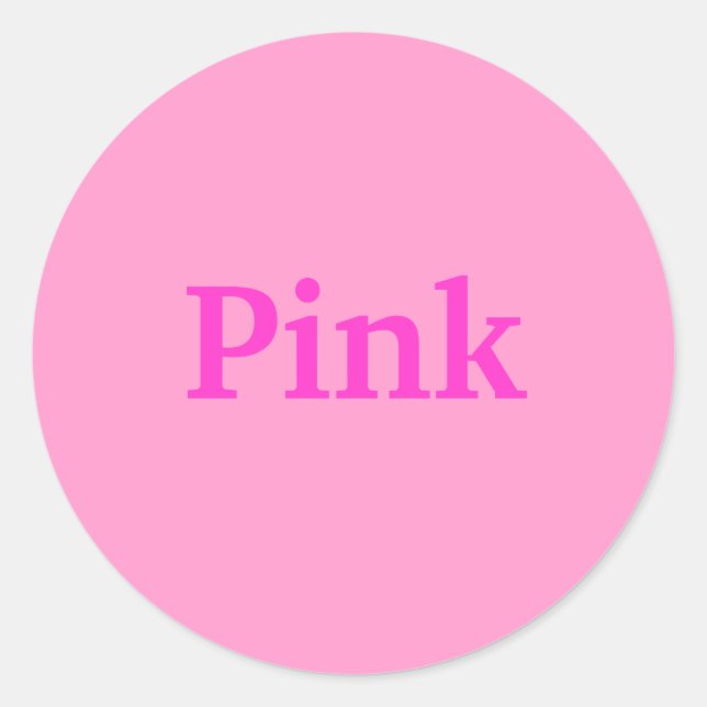 Mot de couleur rose sur Stickers PInk clair (Devant)