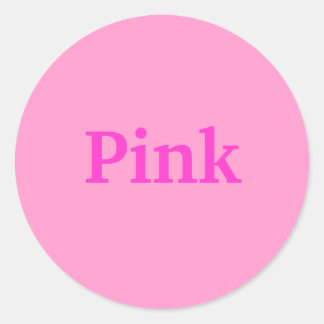 Mot de couleur rose sur Stickers PInk clair