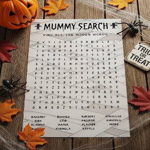 Mot de la maman Recherche Baby shower Halloween Je