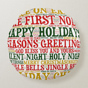 Mot de Noël Art Cloud COUSSIN 2 RONDS