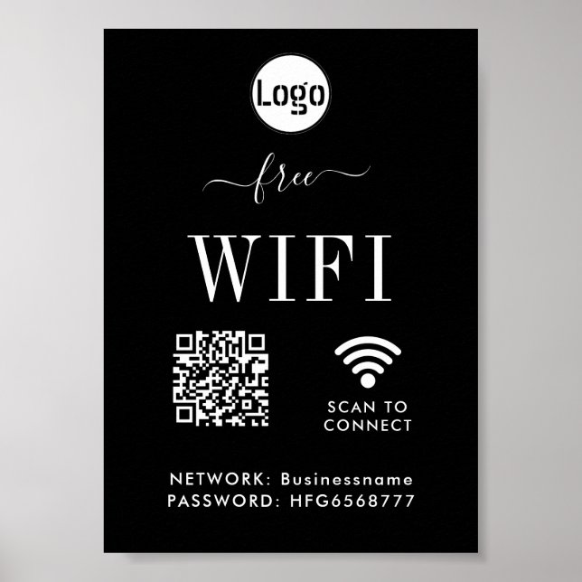 Mot de passe réseau WIFI QR Code Poster (Devant)