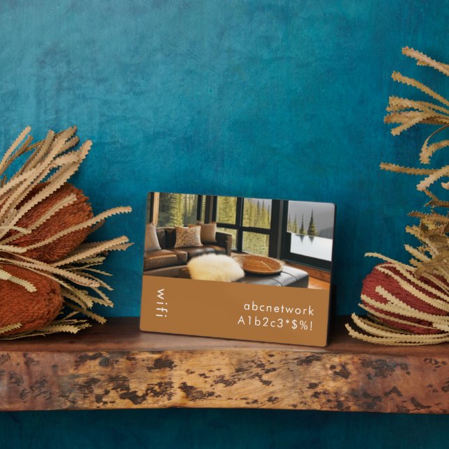 Mot De Passe Wifi Signer Plaque Photo (Côté)