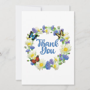 Mot de remerciement - Fleurs Merci manuscrits