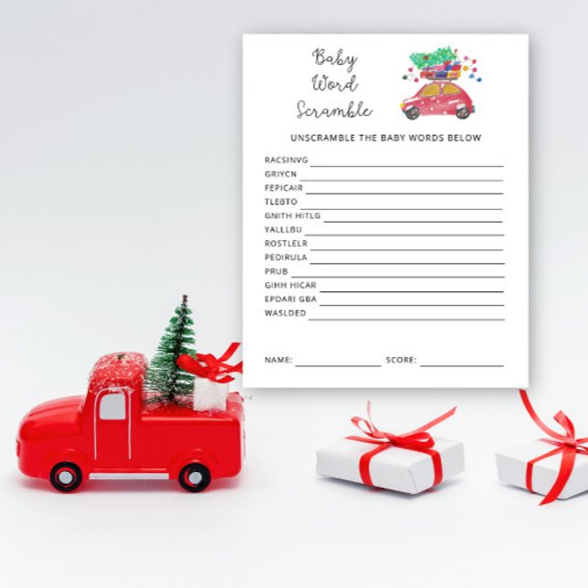 Mot de vacances pour bébé | Jeu Baby shower (Créateur téléchargé)