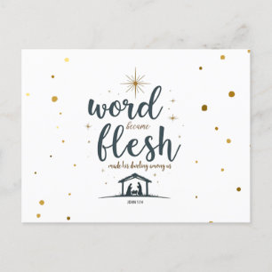Mot Est Devenu Flesh Christmas Carte Postale