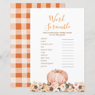 Mot Floral Rustique Doux Citrouille