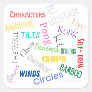 Mot mahjong autocollant