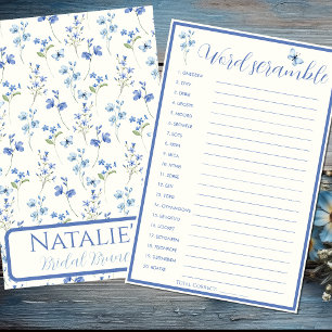 Mot mariage Scramble Floral Fête des mariées Jeu