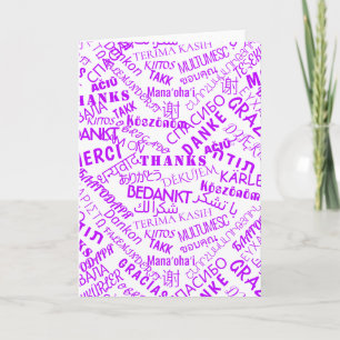 Mot multilingue de la carte texte Merci