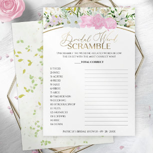 Mot nuptiale Jeu Fleur sauvage Carte Printemps