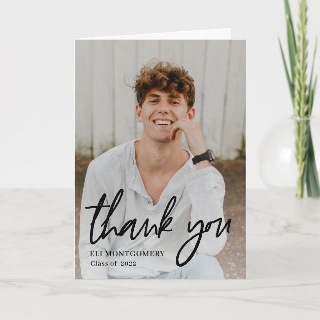 Mot peint - Carte de remerciements photo couleur m (Devant)