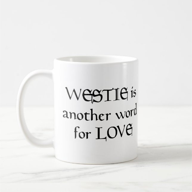 mot westie café mug (Gauche)