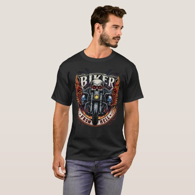 Motard de l'Enfer, T-Shirt (Devant entier)