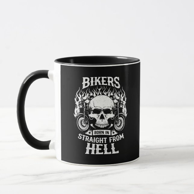 Motards Nés Tout Droit De L'Enfer, Mug (Gauche)