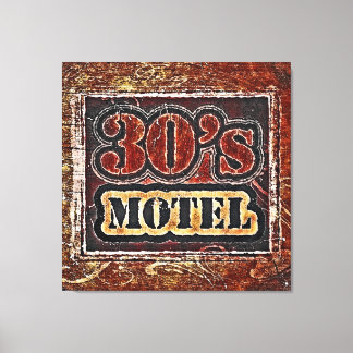 Motel des années 30 vintage - Toile enveloppée