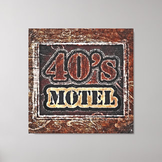 Motel des années 40 vintage - Toile enveloppée