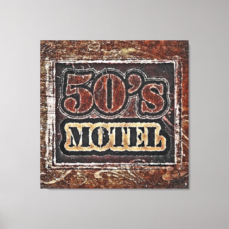 Motel des années 50 vintage - Toile enveloppée