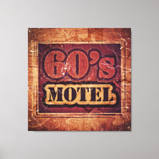 Motel des années 60 vintage - Toile enveloppée