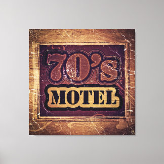 Motel des années 70 vintage - Toile enveloppée