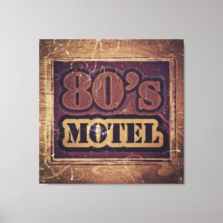 Motel des années 80 vintage - Toile enveloppée